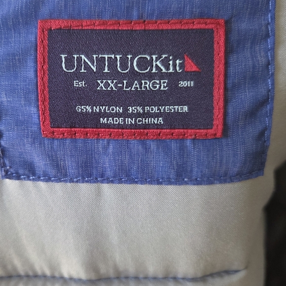 UNTUCKit Men's Sky Blue Puffer Vest Size XXL - Picture 8 of 9